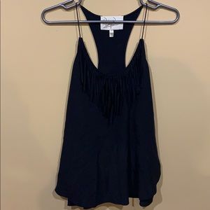 Black fringe tank top